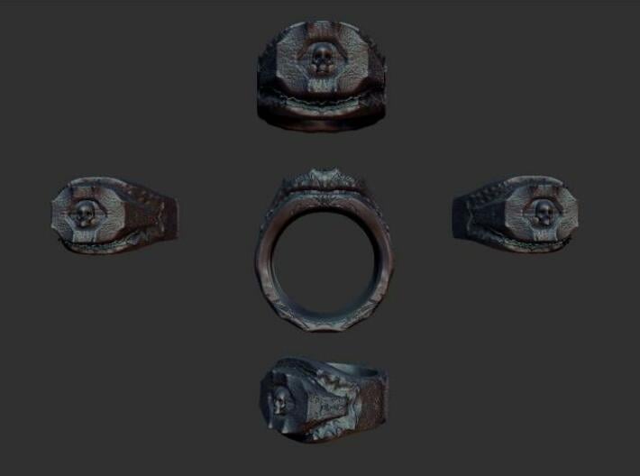 Ring of Necromancy (Pick your Size) 3d printed Zbrush image