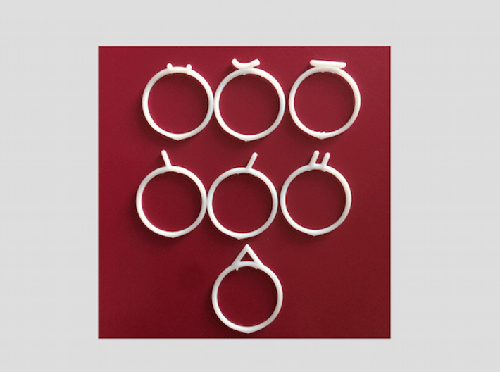 Umlaut Ring 1 - ö 3d printed 