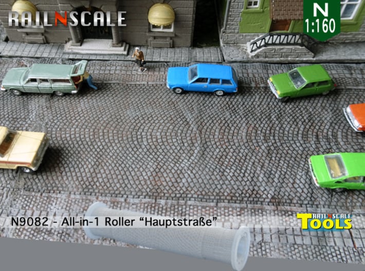 All-in-1 Roller Hauptstraße (N 1:160 - TT 1:120) 3d printed 