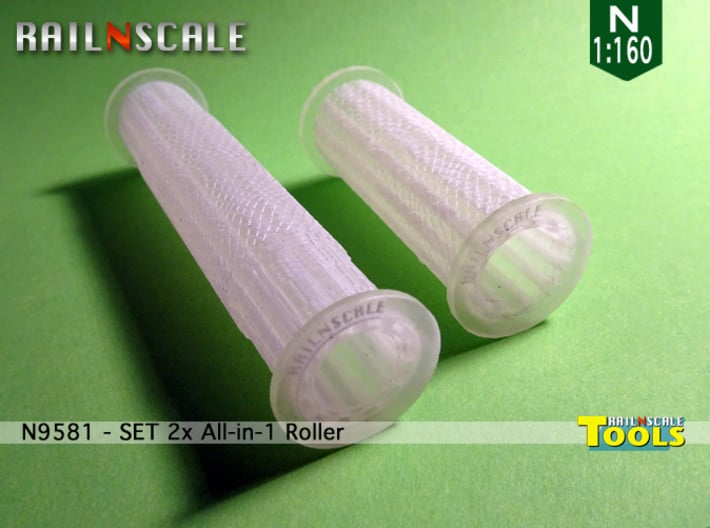 SET 2x All-in-1 Roller  (N 1:160 - TT 1:120) 3d printed 