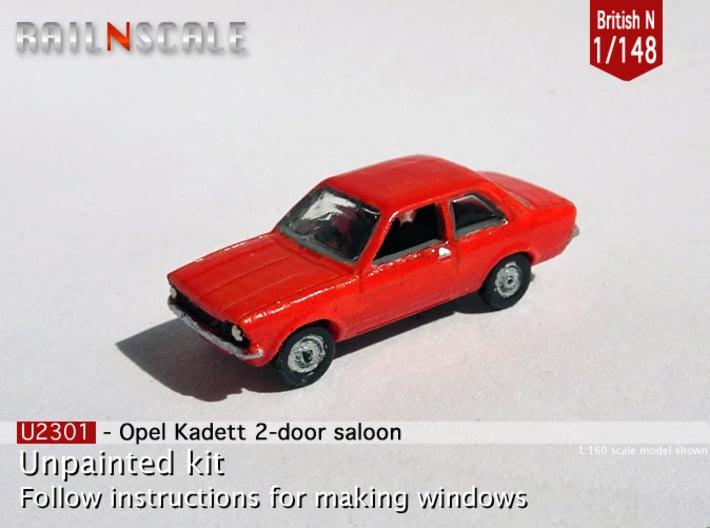 Opel Kadett 2 door saloon (British N 1:148) 3d printed 