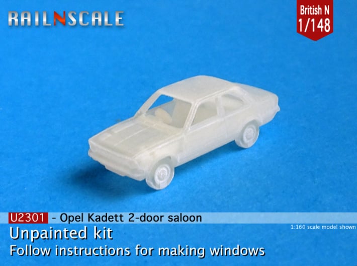 Opel Kadett 2 door saloon (British N 1:148) 3d printed 