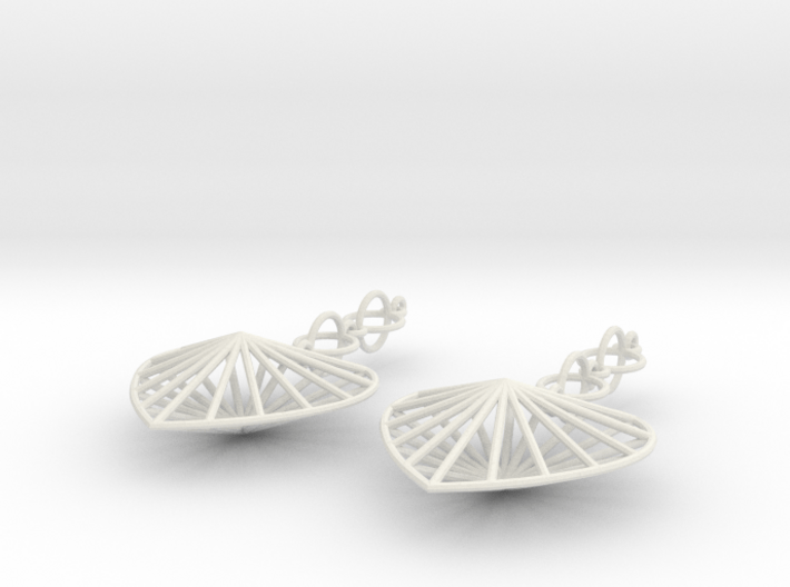 Radiant Heart Earrings 3d printed 