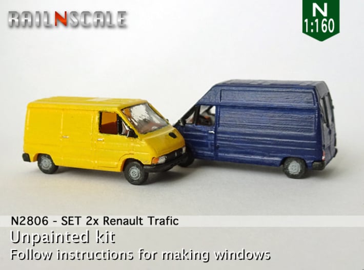 SET 2x Renault Trafic (N 1:160) 3d printed 