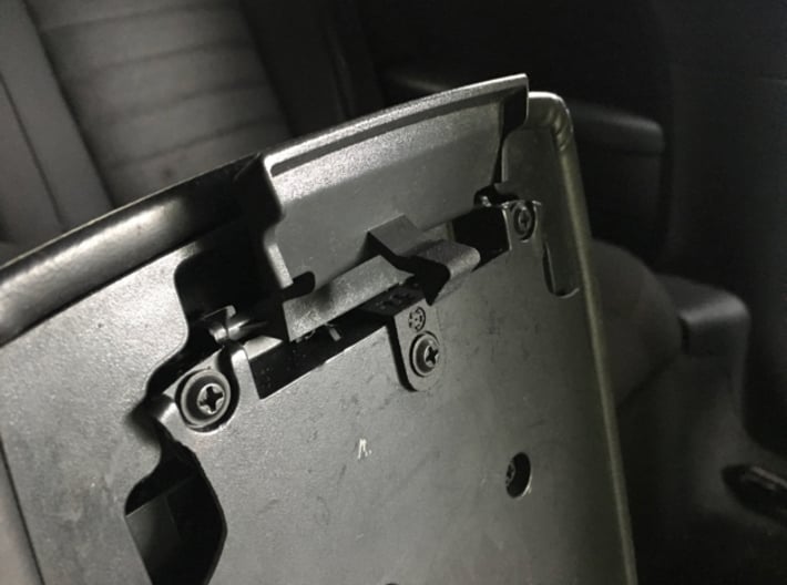 Dodge Challenger Armrest repair - Latch spring 3d printed Armrest latch fixed with the new plastic spring in place.