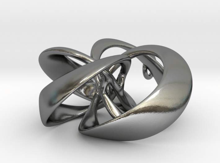 Clifford - Pendant in Cast Metals 3d printed 