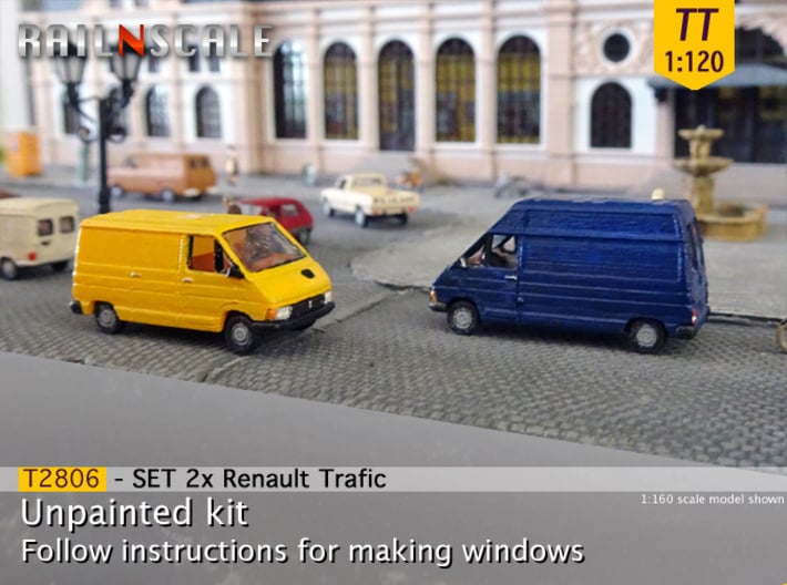 SET 2x Renault Trafic (TT 1:120) 3d printed 