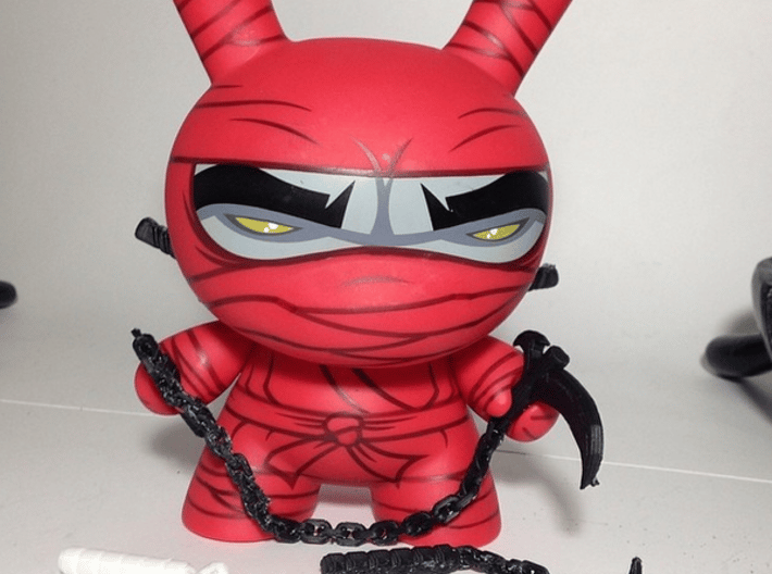 Karasigama weapon for 8&quot; inch dunny ninja weapon 3d printed