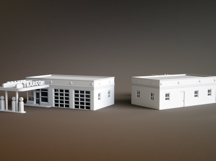 50s Texaco Station Scale: 1:144 3d printed