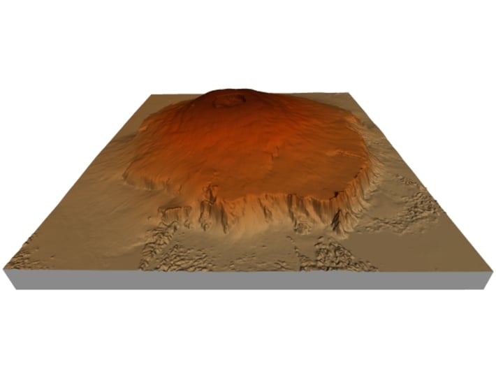 Mars, Olympus Mons: 9" 3d printed 