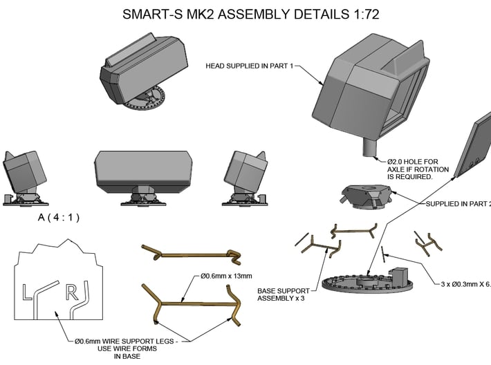 Smart-S MK2 Radar Kit - Part 1 1/72 3d printed 