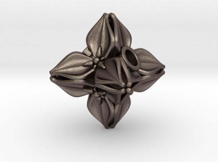 Floral Bead/Charm - Octahedron 3d printed 