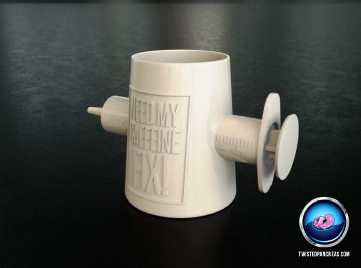 Coffee mug - Need my Caffeine Fix!  3d printed 
