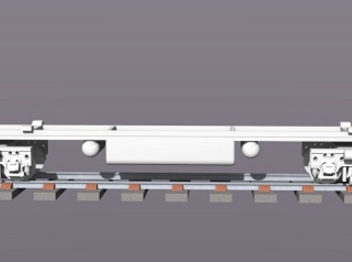 Baldwin DT6-6-2000 Dummy Chassis N Scale 1:160 3d printed Rendered Dummy Chassis & Trucks