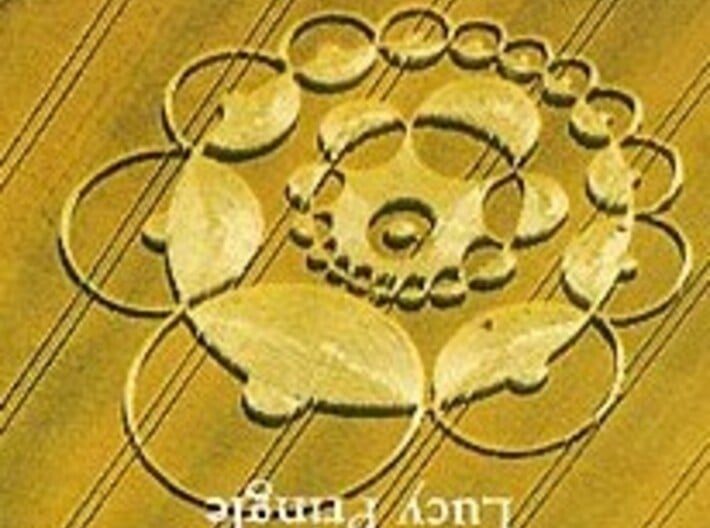 Crop circle pendant 4  3d printed 