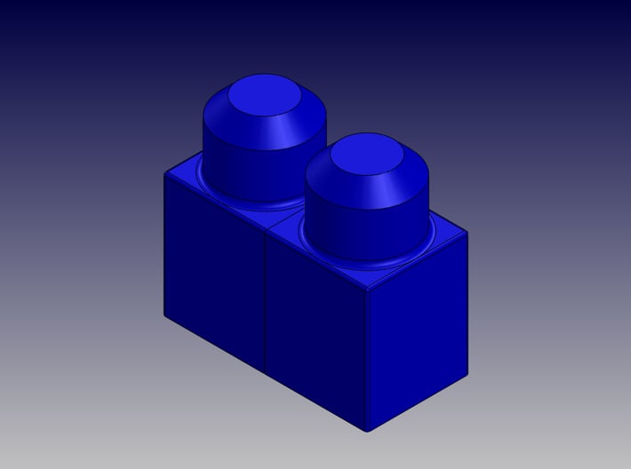 DOUBLE BLOCK 3d printed Double Block-Isometric view