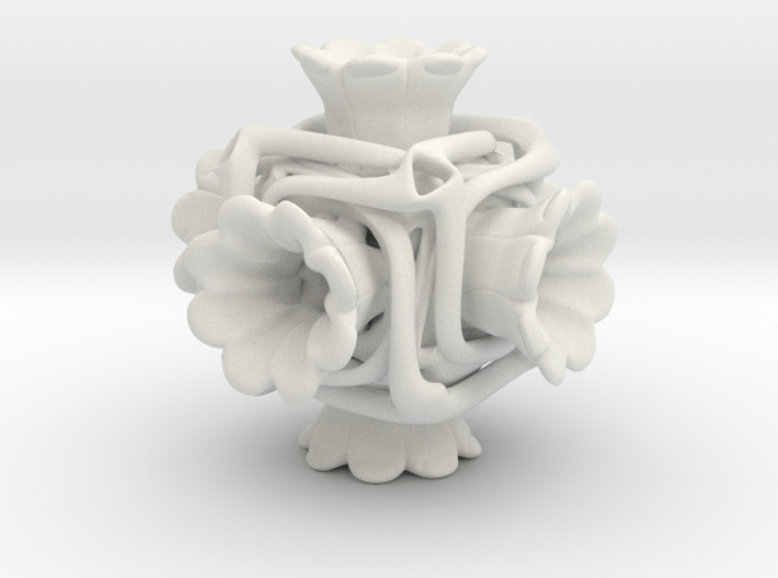 Cubeoctahedral flower 3d printed