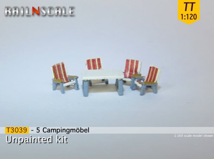 Campingmöbel (TT 1:120) 3d printed 