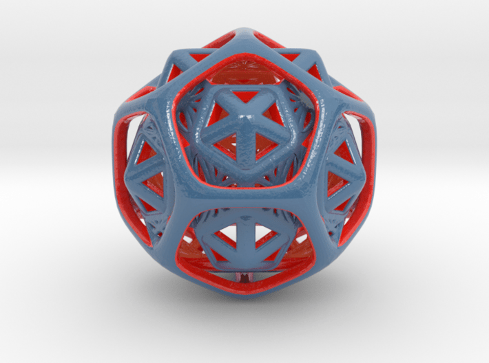 Icosa Dodeca Compound Color 3d printed 