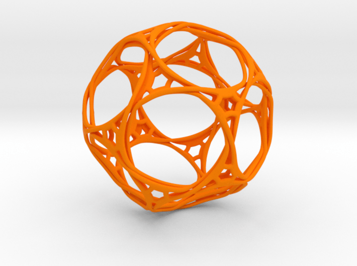 Looped docecahedron 3d printed 