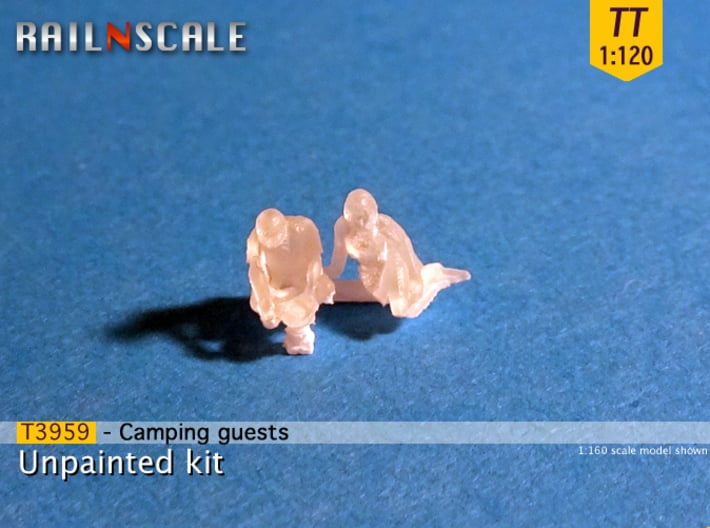 Camping guests and accessories - kit B (TT 1:120) 3d printed 
