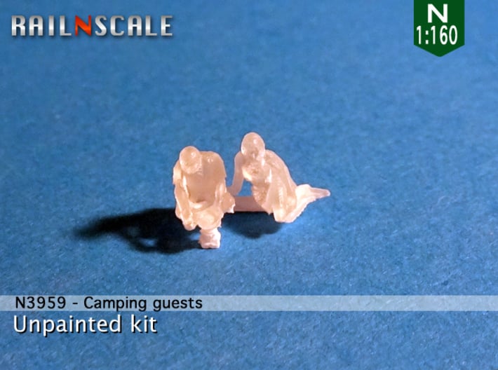 Camping guests and accessories - kit B (N 1:160) 3d printed 