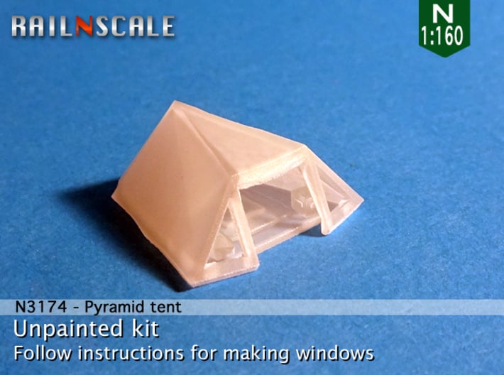 Pyramid tent (N 1:160) 3d printed 