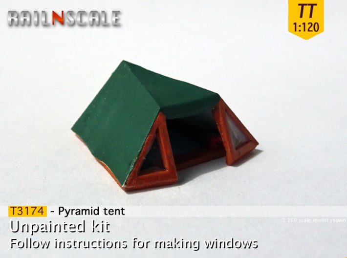 Pyramid tent (TT 1:120) 3d printed 
