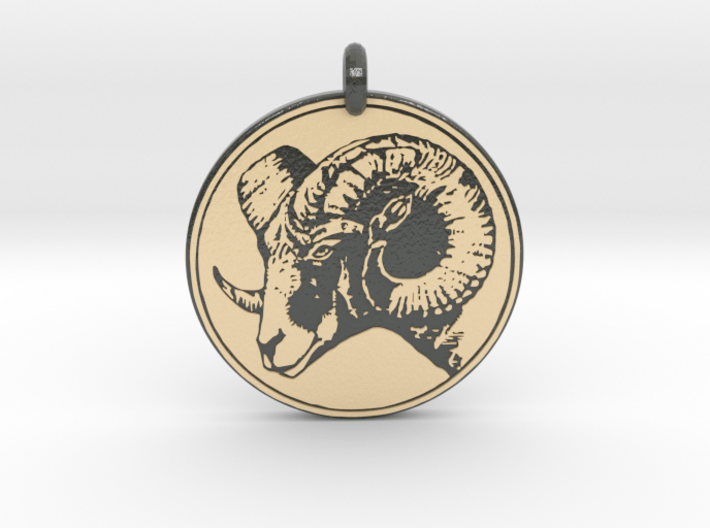 Big Horn Sheep  Animal Totem Pendant 3d printed 
