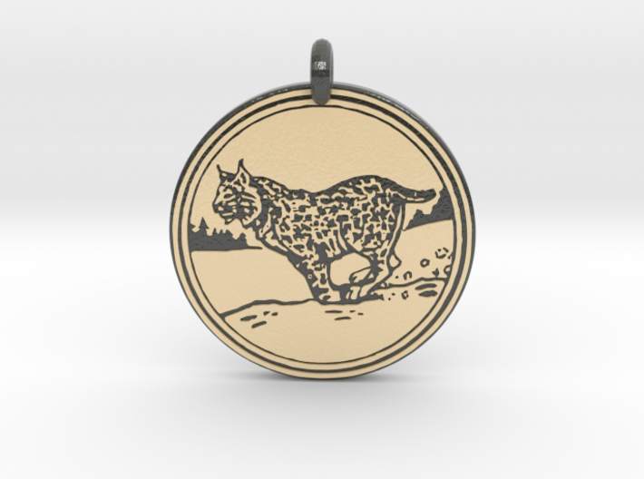 Bobcat Animal Totem Pendant 3d printed