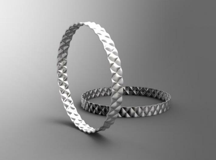 BumpBangle | silver 3d printed [computer generated image]