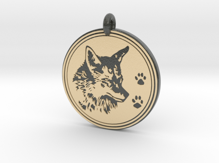 Coyote Animal Totem Pendant  3d printed 