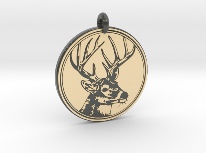 Whitetail Deer Animal Totem Pendant 2 3d printed 