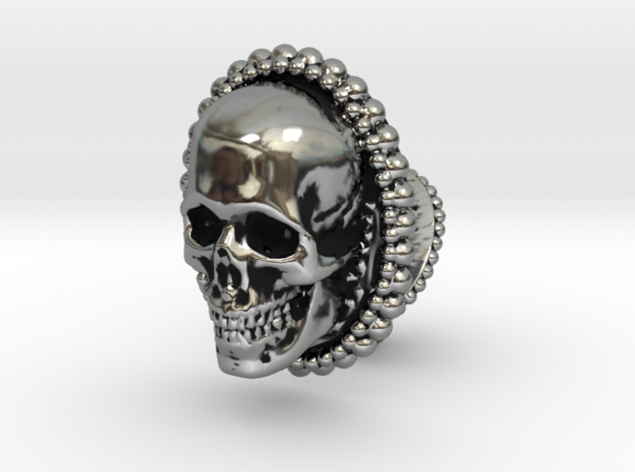 Skull cuff link - 25mm 3d printed 