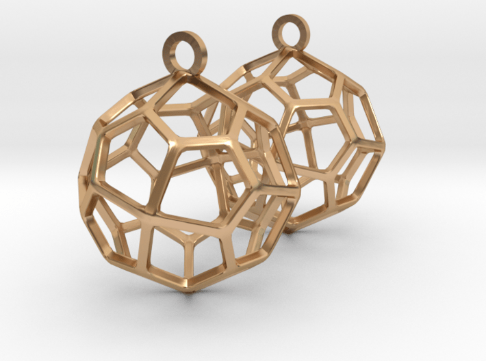 Pentagonal Icositetrahedron Earrings 3d printed 