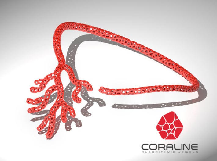 Red Coral Necklace 3d printed