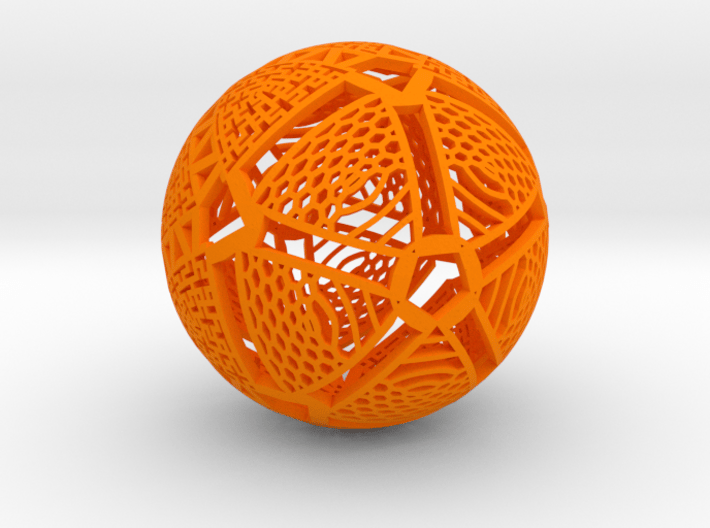 Icosahedron Projection on Sphere 3d printed 