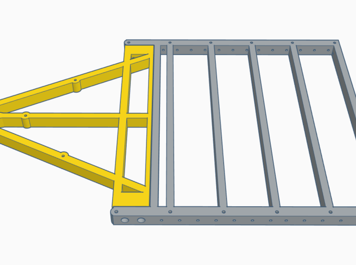 Front Triangle for Trailer Chassis 1/10 scale 3d printed 