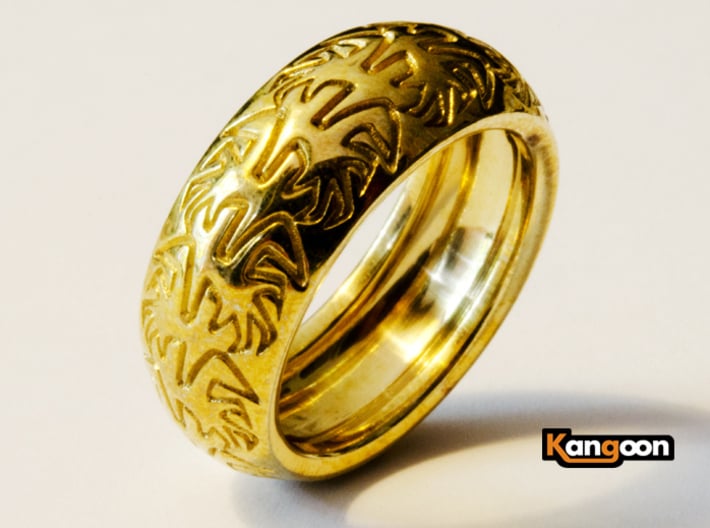 Ray B. - Tire Ring 3d printed Polished Brass printed