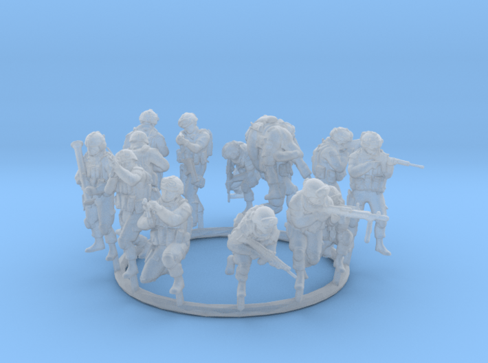 1:72 Soldiers Combat Group I (Poses 1 to 13) 3d printed 