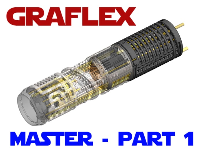 Graflex Master - Part 1 - Lightsaber Chassis 3d printed