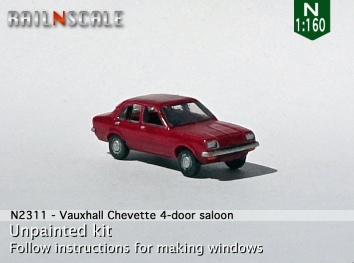 Vauxhall Chevette 4-door saloon (N 1:160) 3d printed