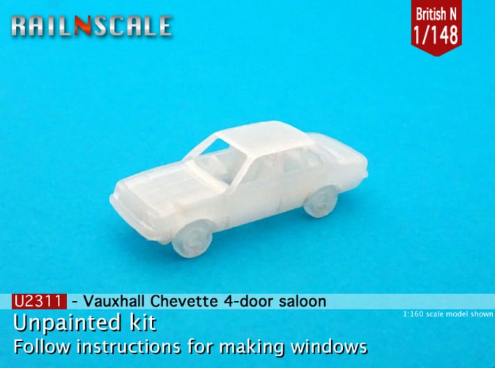 Vauxhall Chevette 4-door saloon (British N 1:148) 3d printed 