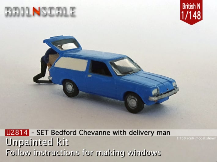 SET Bedford Chevanne w delivery man (Brit N 1:148) 3d printed 