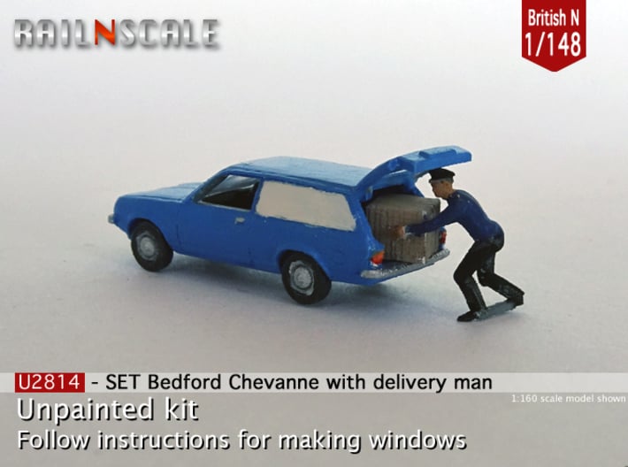 SET Bedford Chevanne w delivery man (Brit N 1:148) 3d printed 