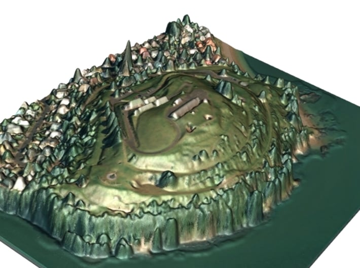 Maungauika / North Head Map 3d printed 