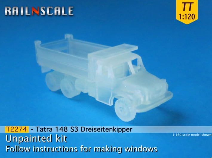 Tatra 148 S3 Dreiseitenkipper (TT 1:120) 3d printed 
