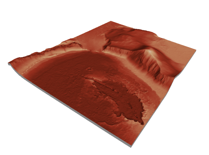 Mars Map: Lava Vent - Red 3d printed