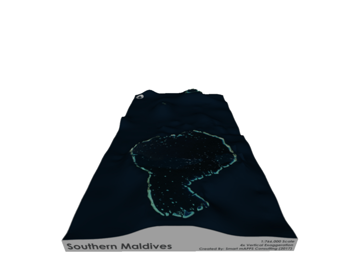 Southern Maldives Map 3d printed 