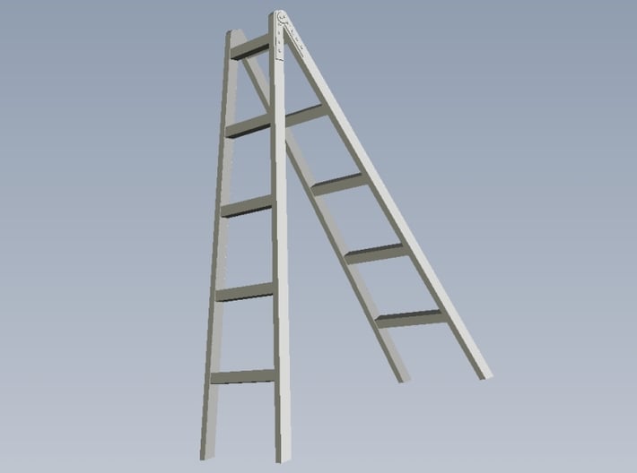 White Wood Ladder 6" High 1:18 Scale  New no box! 